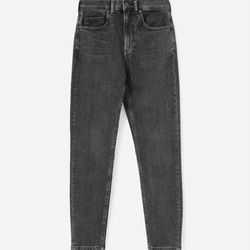 Everlane The Authentic Stretch High-Rise Skinny Jeans in Washed Black, Size 27